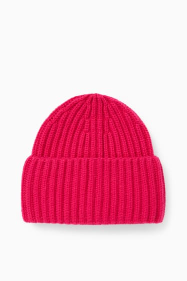 Mujer - Gorro con mezcla de cachemir - fucsia