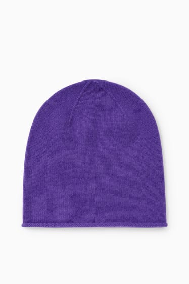 Donna - Berretto in cashmere - porpora
