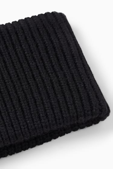 Donna - Fascia per capelli con cashmere - nero