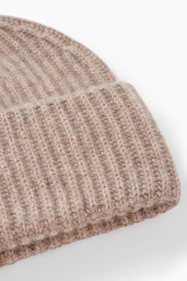 Damen - Kaschmir-Mütze - taupe