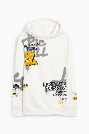Kinder Buben - Hoodie - schneeweiß