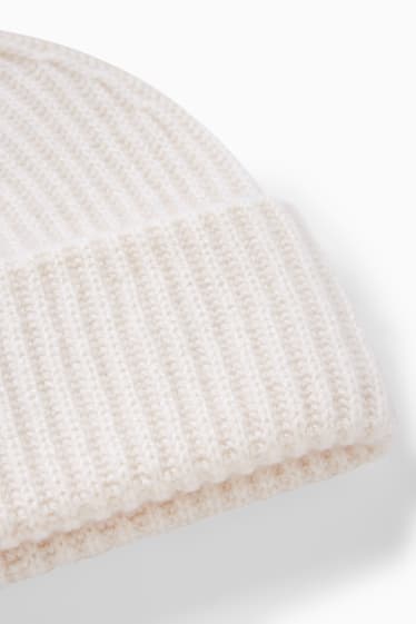 Mujer - Gorro de cachemir - blanco roto