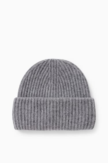 Mujer - Gorro de cachemir - gris jaspeado