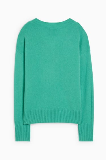 Kobiety - Sweter kaszmirowy - zielony