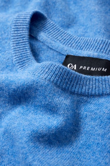 Herren - Kaschmir-Pullover - hellblau