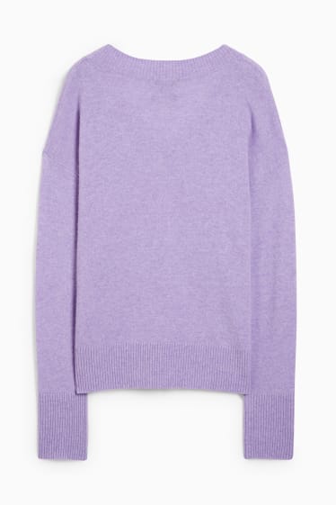 Damen - Kaschmir-Pullover - hellviolett