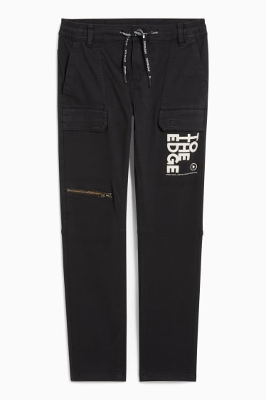 Enfants - Pantalon cargo - noir