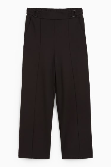 Mujer - Pantalón de punto - wide leg - negro