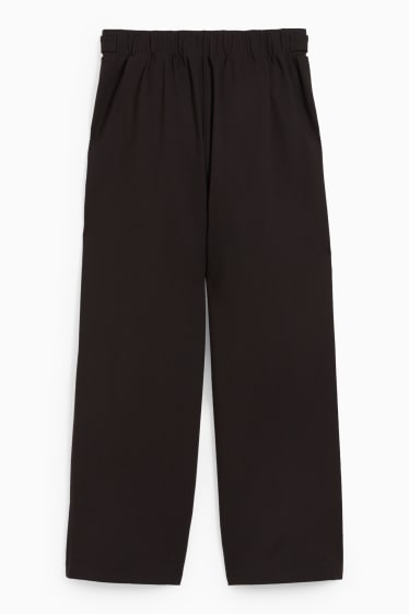 Donna - Pantaloni di jersey - gamba larga - nero