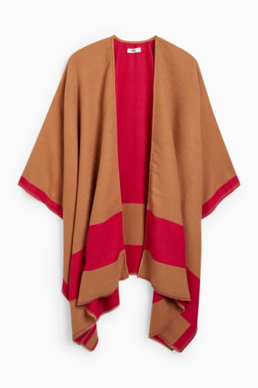 Damen - Poncho - taupe