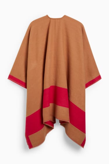 Dames - Poncho - taupe