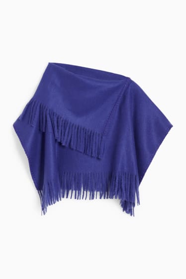 Dames - Korte poncho - paars