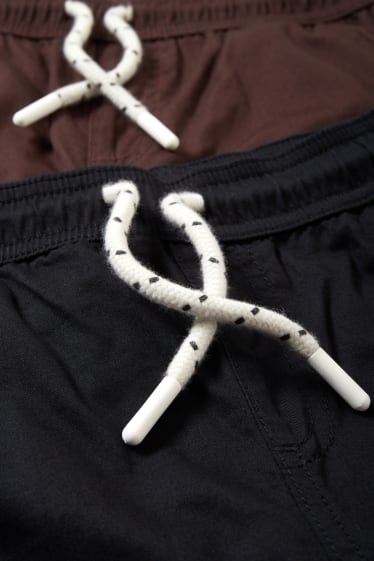 Enfants garçons - Lot de 2 - pantalons chauds - noir