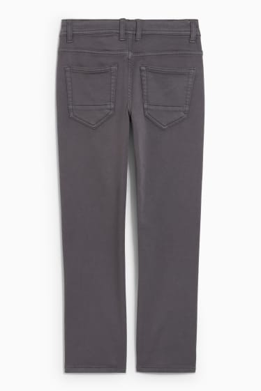 Kinder Buben - Thermohose - Straight Fit - dunkelgrau