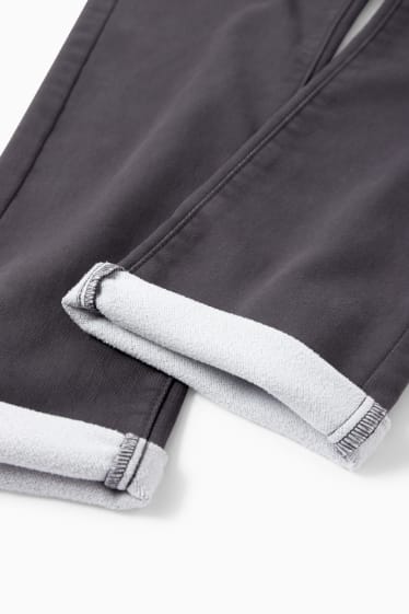 Kinder Buben - Thermohose - Straight Fit - dunkelgrau