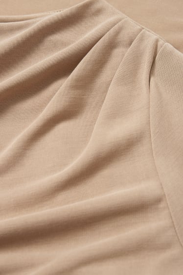 Damen - Langarmshirt - beige