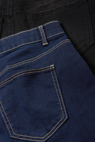 Bambini - Taglie forti - confezione da 2 - jeans a gamba larga - jeans blu scuro