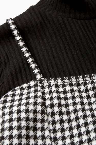 Kinder - Extended Sizes - Set - Rollkragenshirt und Kleid - 2 teilig - schwarz