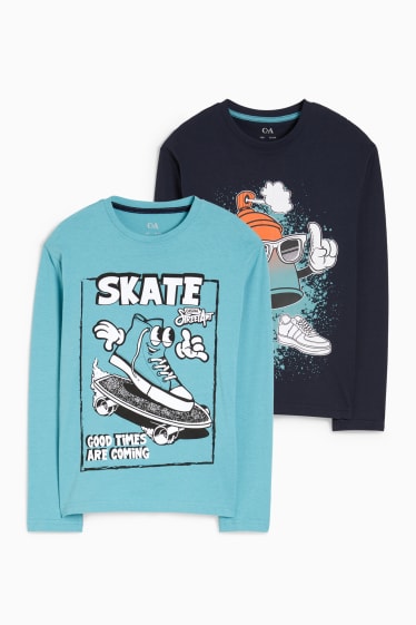 Children Boys - Multipack of 2 - long sleeve top - turquoise