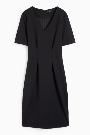 Mujer - Vestido con escote en pico - negro