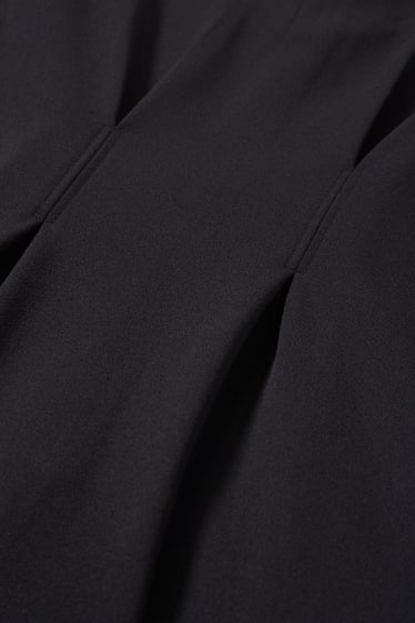 Damen - Kleid mit V-Ausschnitt - schwarz