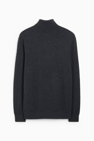 Home - Jersei de coll alt de caixmir - gris fosc