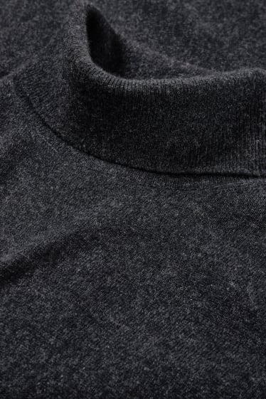 Home - Jersei de coll alt de caixmir - gris fosc
