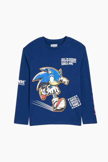 Enfants garçons - Sonic - haut à manches longues - bleu foncé