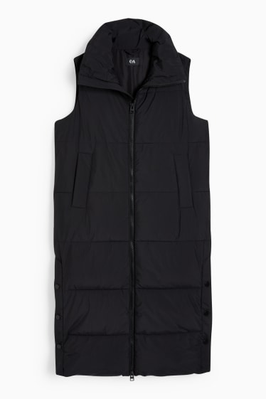 Donna - Gilet lungo trapuntato - nero