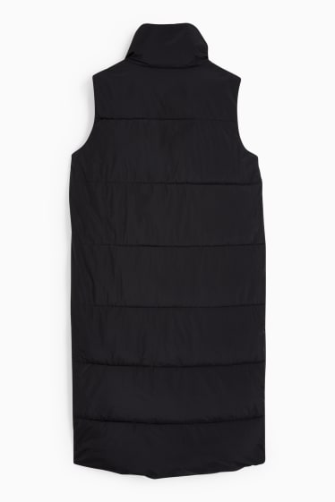 Donna - Gilet lungo trapuntato - nero