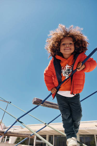 Kinderen: jongens - Thermocargobroek - donkergrijs