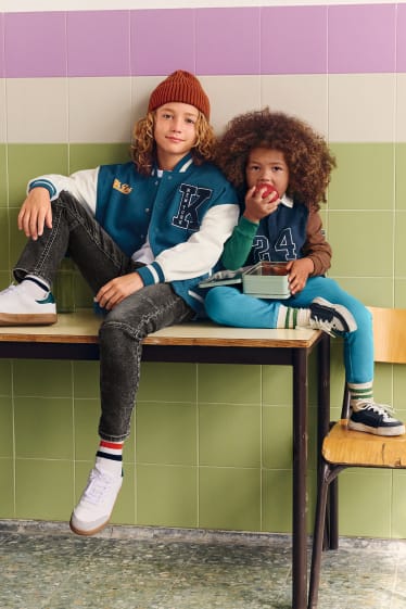 Kinder Buben - Slim Jeans - dunkeljeansgrau