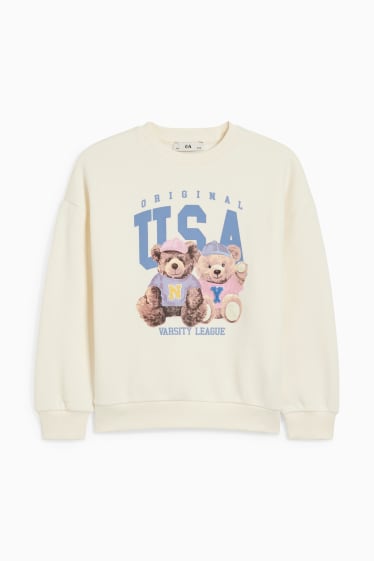 Children Girls - Extended sizes - sweatshirt - creme