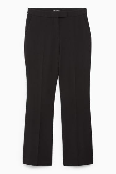 Mujer - Pantalón de tela - high waist - flared - negro