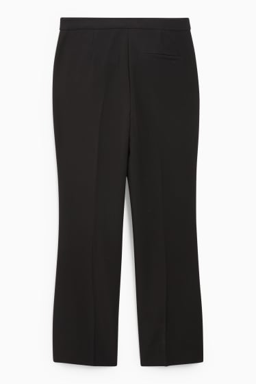 Dona - Pantalons de tela - high waist - flared - negre