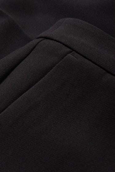 Femei - Pantaloni de stofă - talie înaltă - evazați - negru