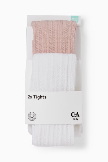 Babies - Multipack of 2 - baby tights - pale pink