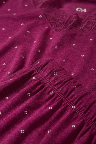 Dona - Vestit Pijama de viscosa - estampat - violeta