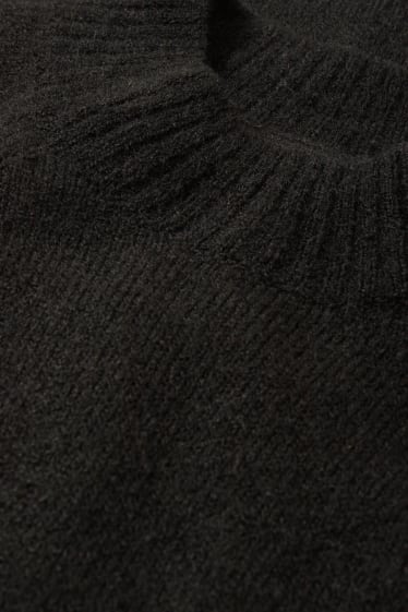 Femmes - Pullover en maille - manches courtes - noir