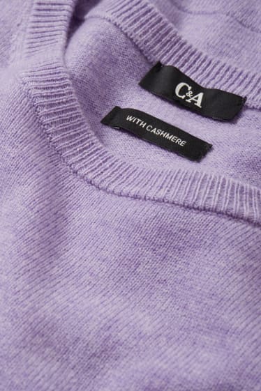 Femmes - Pullover basique - mélange de laine contenant du cachemire - violet clair
