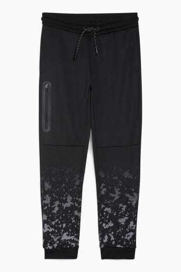 Enfants garçons - Pantalon de jogging - à motif - noir
