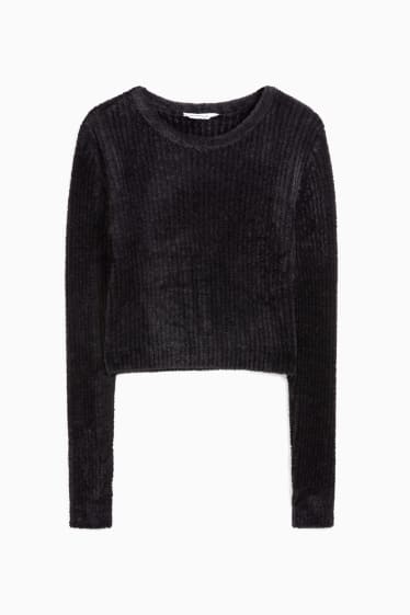 Teens & young adults - CLOCKHOUSE - cropped jumper - black