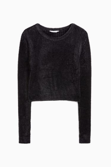 Dona - Jersei crop - negre