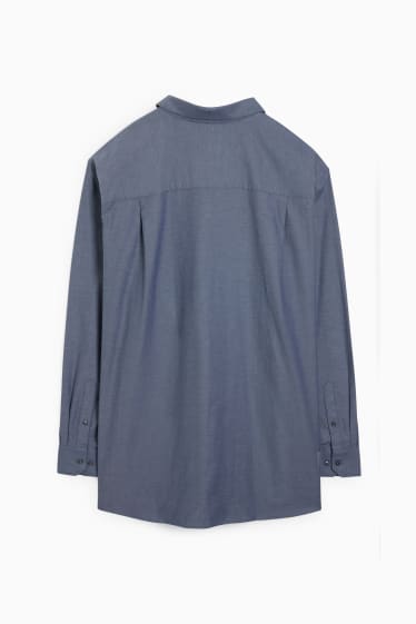 Mężczyźni - Koszula - regular fit - kołnierzyk kent - dobrze się prasuje - ciemnoniebieski