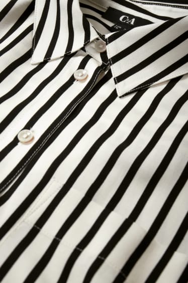 Women - Blouse - striped - cremewhite