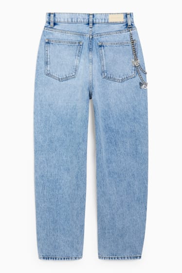 Damen - Balloon Jeans - High Waist - helljeansblau
