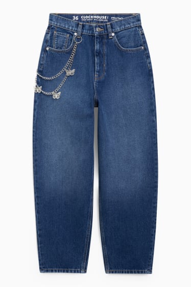 Kobiety - CLOCKHOUSE - balloon jeans - wysoki stan - dżins-jasnoniebieski