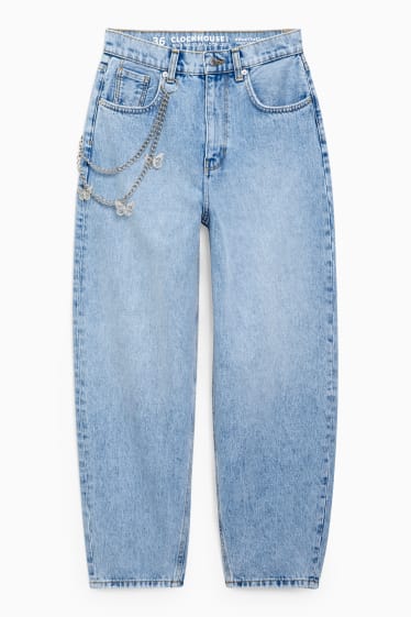 Jóvenes - CLOCKHOUSE - balloon jeans - high waist - vaqueros - azul claro