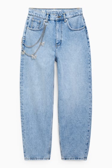 Adolescenți și tineri - CLOCKHOUSE - balloon jeans - talie înaltă - denim-albastru deschis