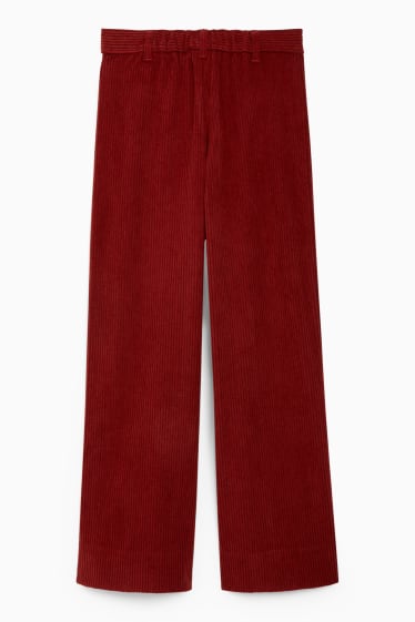 Children - Corduroy trousers - dark red